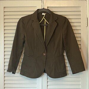 J. Crew olive chino blazer green women 0 single button